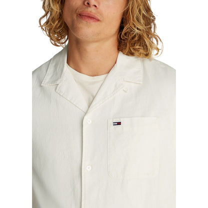 Tommy Hilfiger Jeans Cream Cotton Shortsleeve Shirt