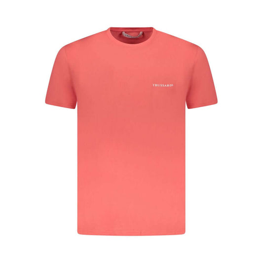 Trussardi Pink Cotton Men T-Shirt