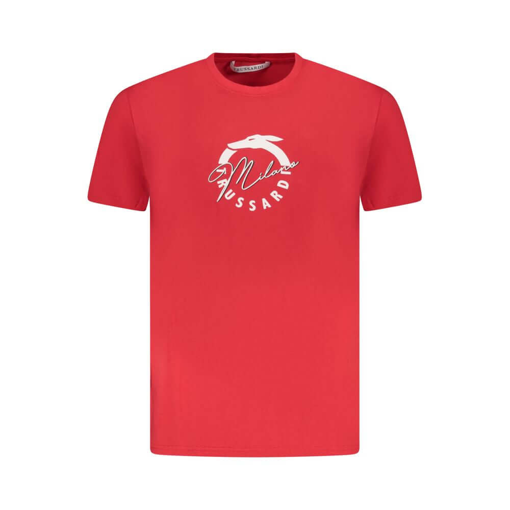 Trussardi Red Cotton Men T-Shirt