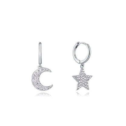 VICEROY JEWELS Mod. 13104E000-30 silver earrings, featuring moon and star design, quartz movement, 5 ATM water resistance, 34mm case