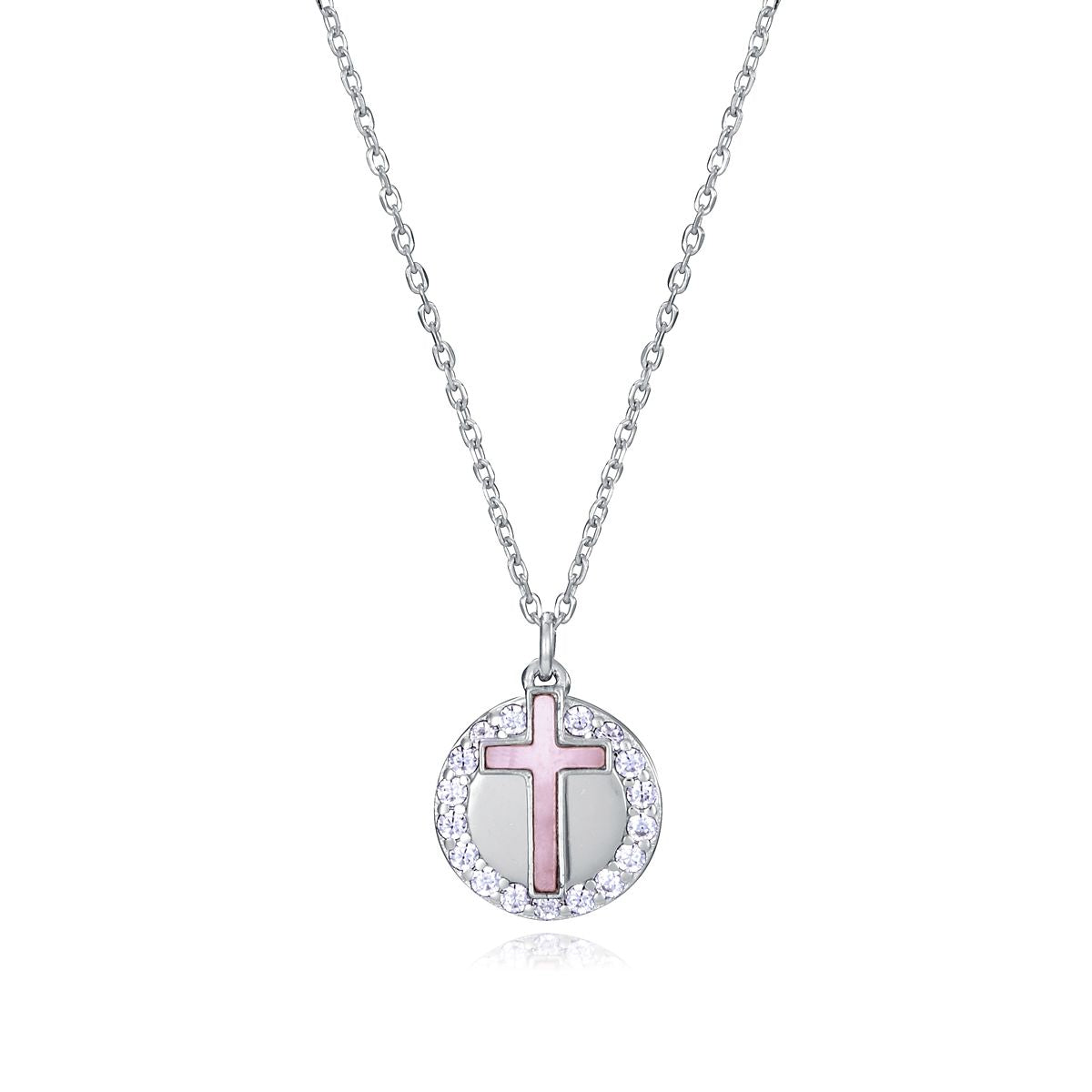 VICEROY JEWELS Mod. 13183C000-90 Lady's Necklace with Cross Pendant in Silver 925°, Quartz Analog Multifunction, 10 ATM Water Resistant