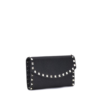 Valentino Garavani Black Calf Leather Bos Taurus Wallet
