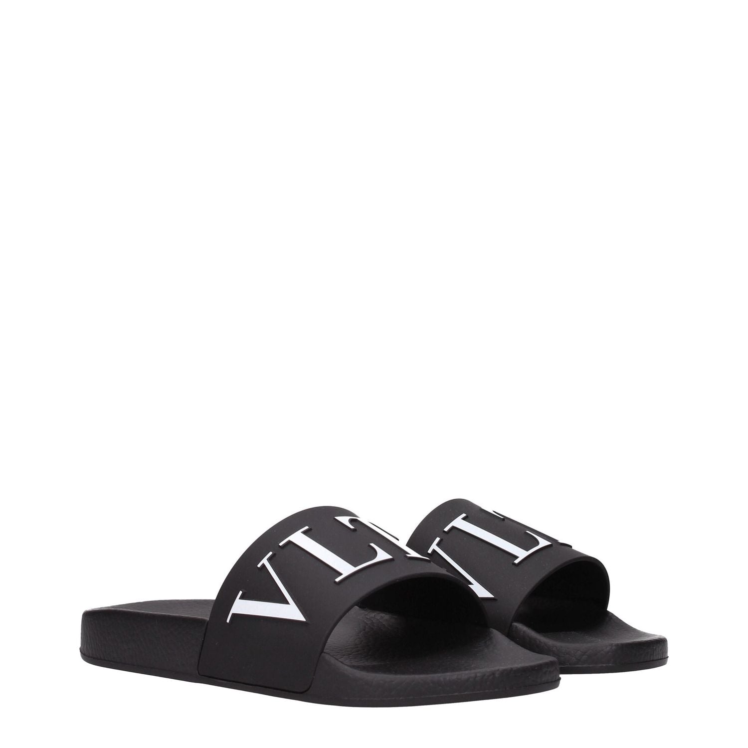 Valentino Garavani Black Cotton Slippers