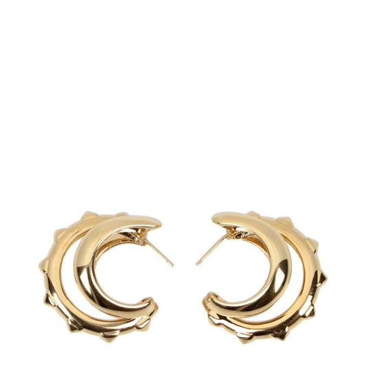 Valentino Garavani Gold Metal Earrings with studs and hook closure, measuring 3.7×3.8 cm, casual style, MPN J0T99METCS4