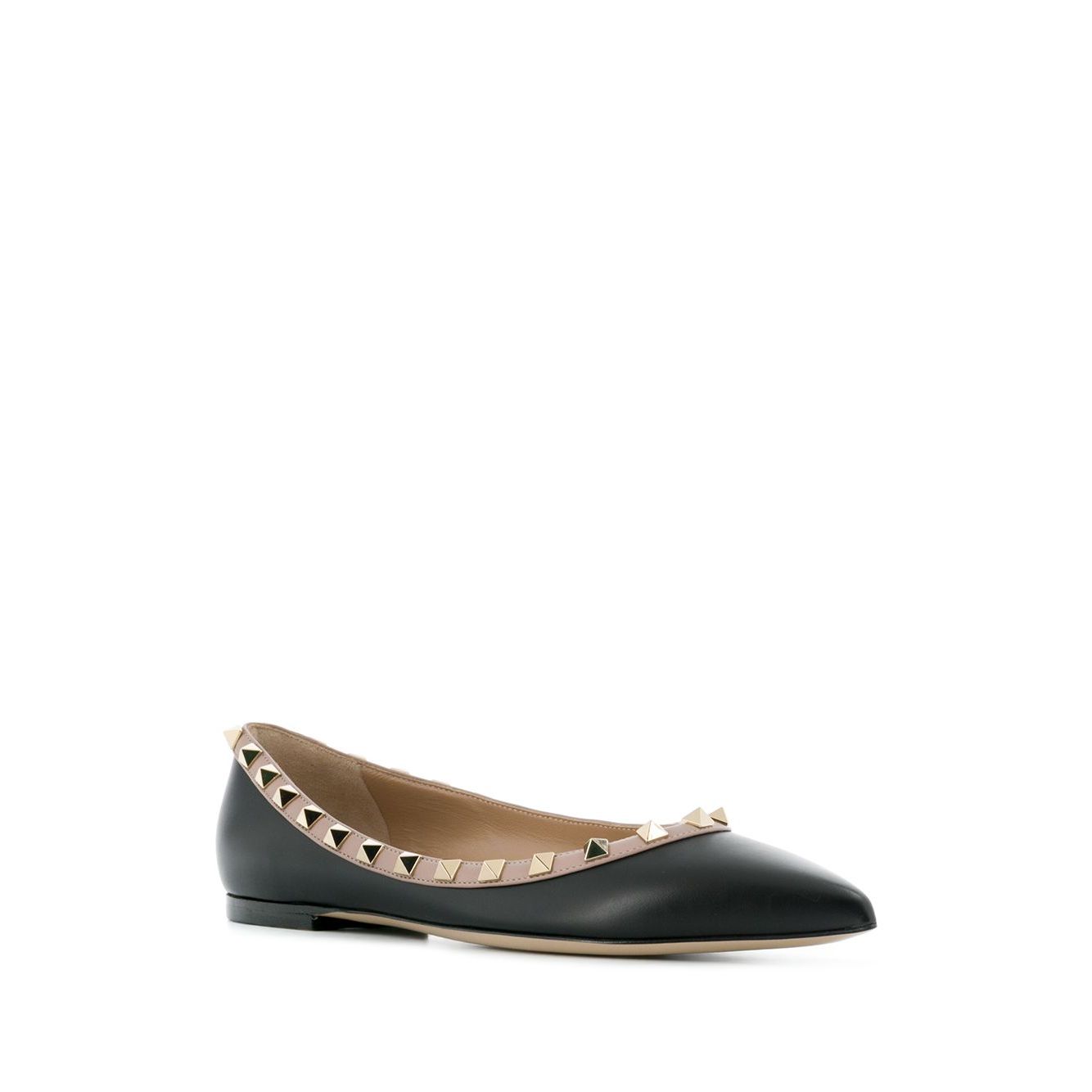 Valentino Garavani Rockstud Patent Leather Ballerina
