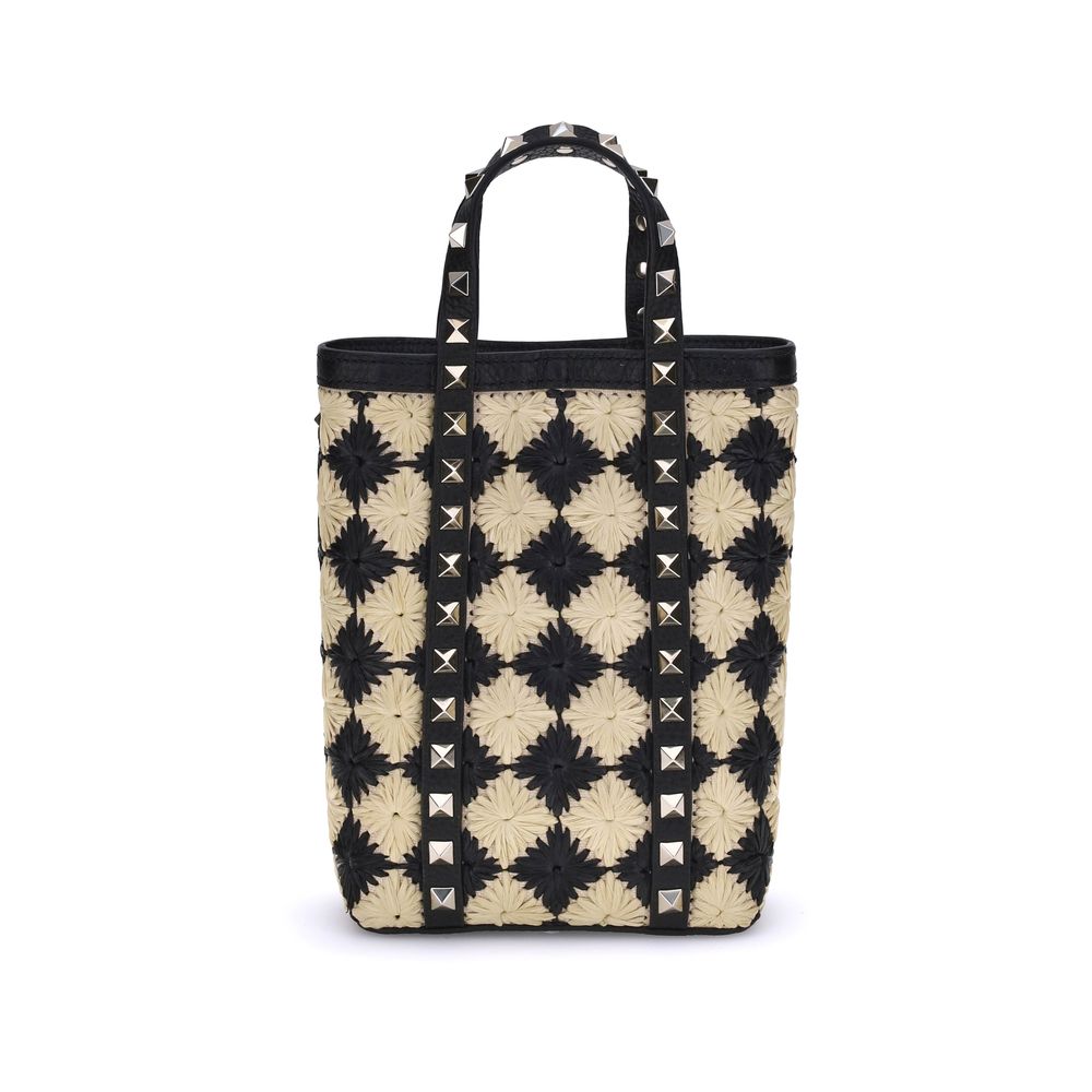 Front view with bag zipped and handles upright.
