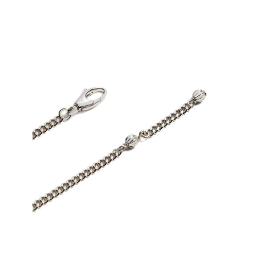 Valentino Garavani VLogo Signature bracelet featuring a silver chain design with logo plaque and adjustable clasp fastening.