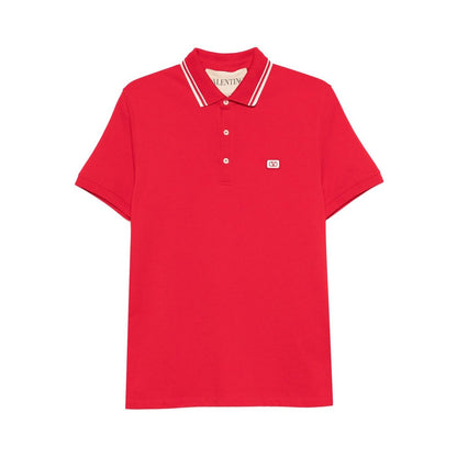 Valentino Striped-collar polo shirt Topwear