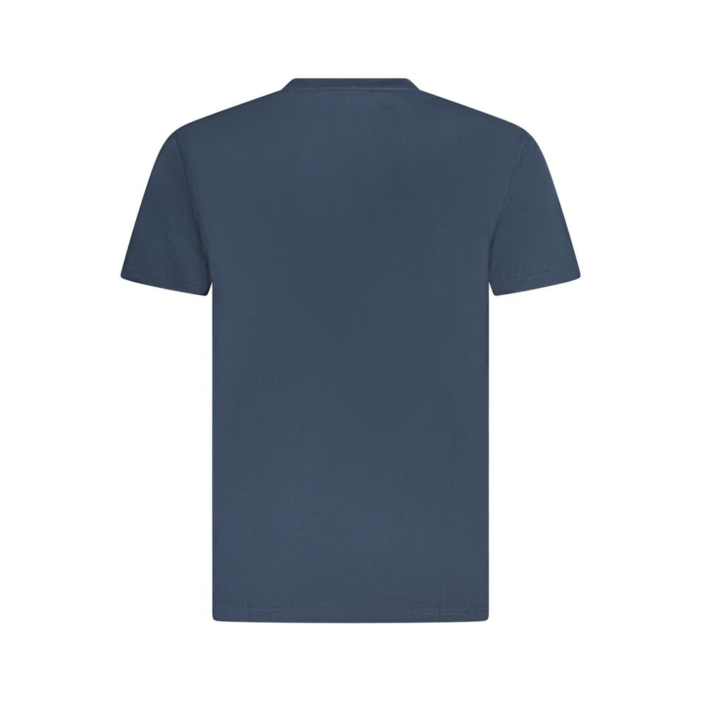 Vans Blue Cotton T-Shirt with short sleeves, classic fit, crew neck, and logo print.