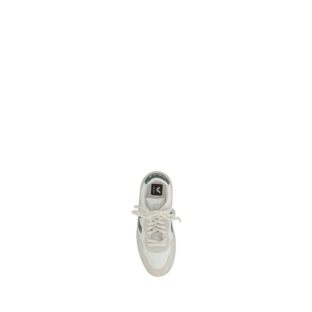 Top view of Veja V-90 Sneakers featuring a minimalist design with lace-up closure and distinctive V logo.