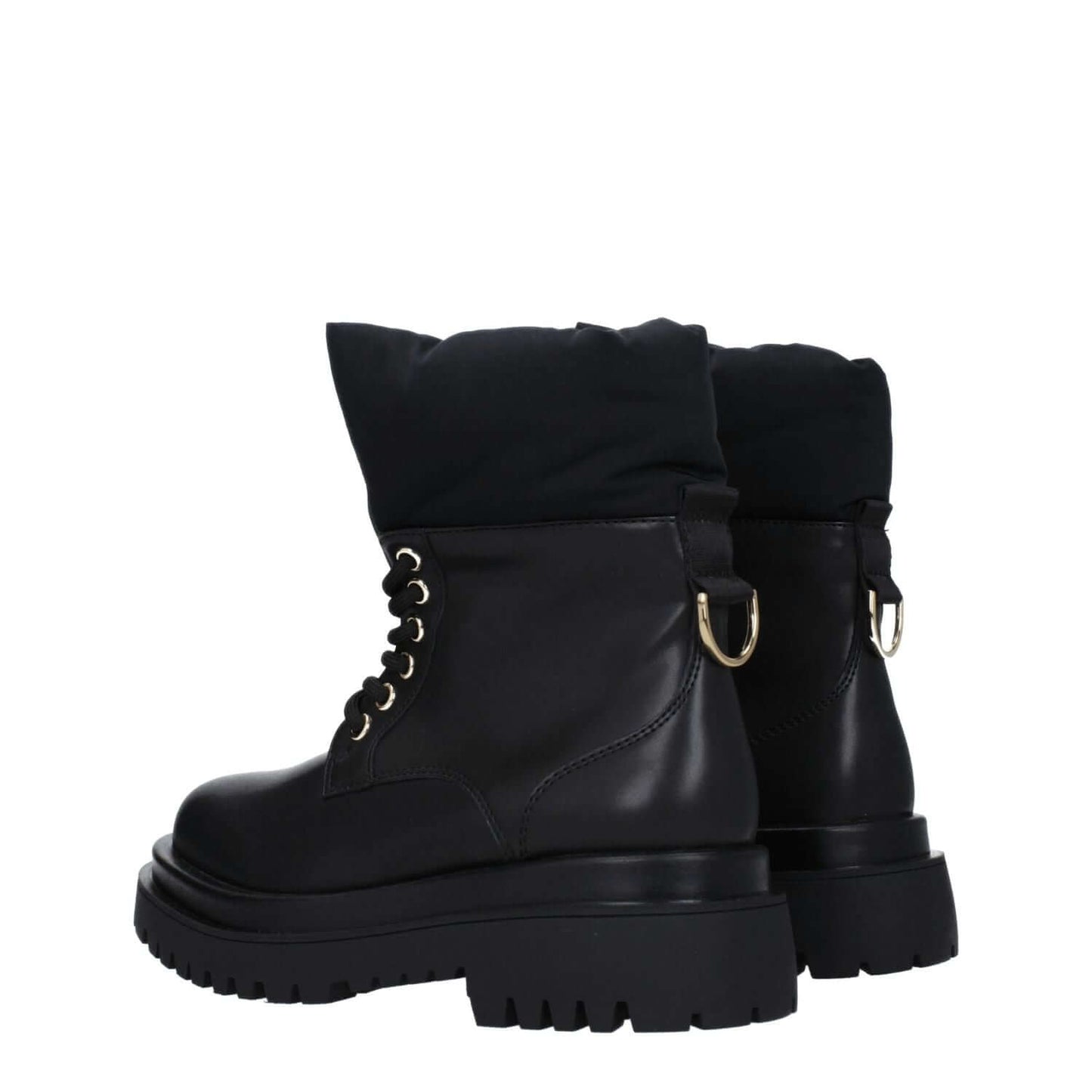 Versace Jeans Black Polyethylene Ankle Boots