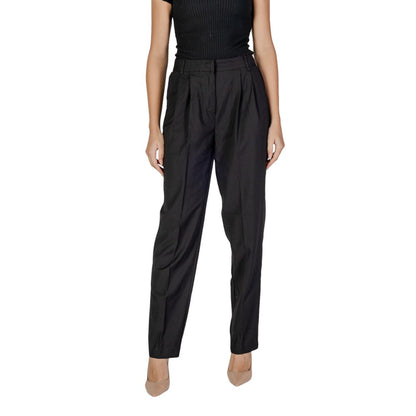 Vila Clothes Black Polyester Pant
