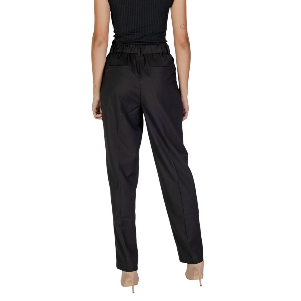 Vila Clothes Black Polyester Pant
