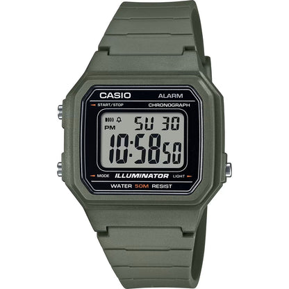 CASIO TIMELESS COLLECTION Mod. SPORT ILLUMINATOR WR 50M. ALARM. CHRONOGRAPH - ARMY GREEN