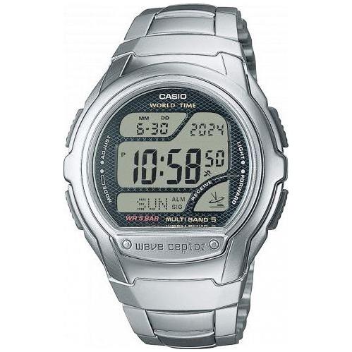 CASIO WAVE CEPTOR - WORLD TIME. RADIO CONTROLLED. Radio signal receiver (EU. USA. Japan) WATCHES CASIO Gray