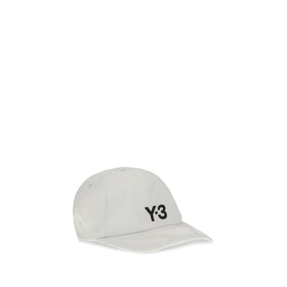 Y-3 White Recycled Polyester Cap (Baseball Hat) with Climacool technology, made of lightweight twill fabric for optimal comfort.