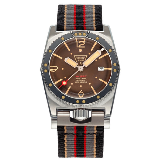ZRC 1904 MOD. GF41218 watch with brown face and striped strap