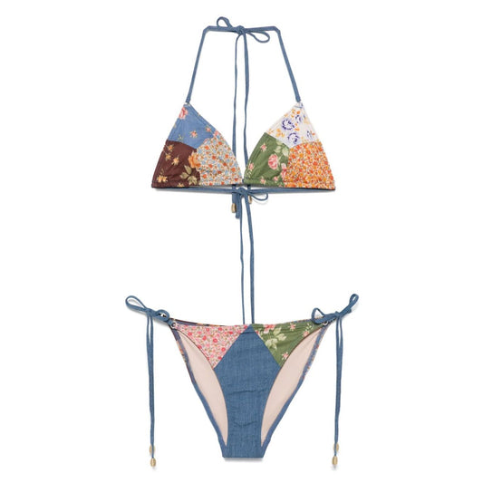 Zimmermann Patchwork Print Bikini Set