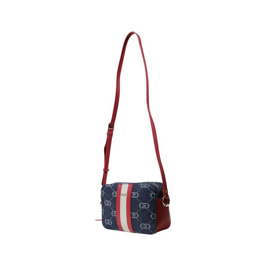 Liu Jo blue polyester medium handbag with red shoulder strap, spring/summer collection for women