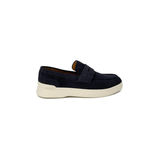 Liu Jo blue suede leather casual men's elegant shoes, spring summer collection, 4cm heel height, 90% suede, 10% rubber sole.