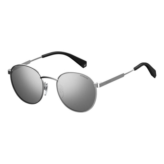 Polaroid unisex silver metal sunglasses PLD2053S010EX, polarized lenses, 51/14/135 mm dimensions.