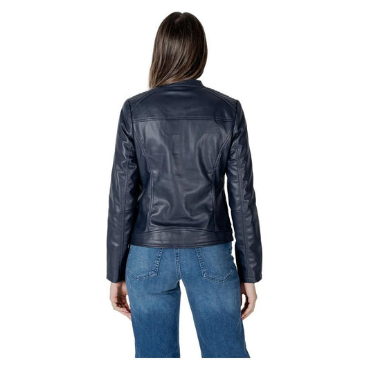 Women's Street One black polyester jacket back view; 100% polyester, stylish women’s coat, part of latest collection