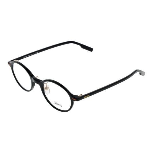 ERMENEGILDO ZEGNA EZ5256 48001 men's eyeglasses, black frame, round lenses, premium design for gentlemen.
