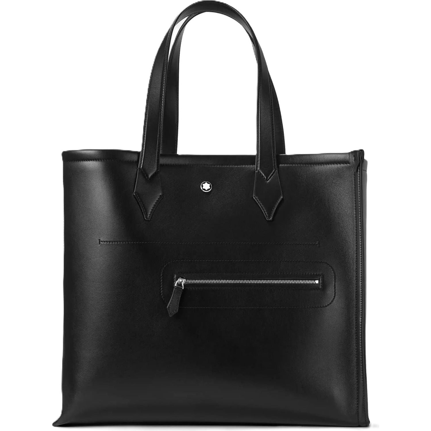 Front view with bag zipped and handles upright.