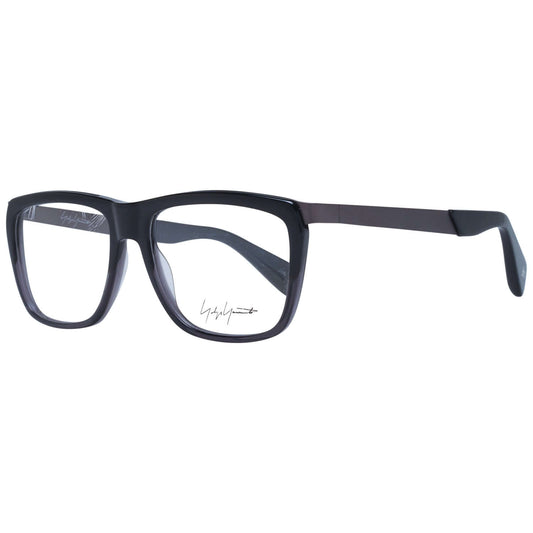 YOHJI YAMAMOTO MOD. YY1015 55909 unisex eyeglasses with sleek black frame, showcasing signature style.