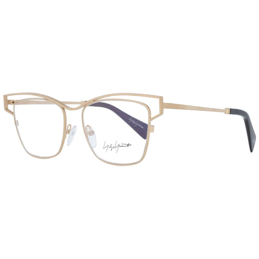 YOHJI YAMAMOTO MOD. YY3019 51401 Lady's eyeglasses with gold metal frame and geometric design.