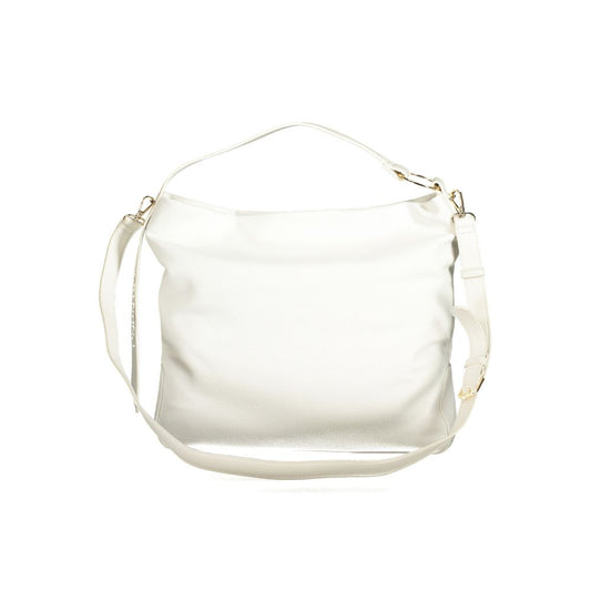 Valentino Bags White Polyethylene Women Handbag with adjustable strap, eco-conscious luxury accessory for versatile use.