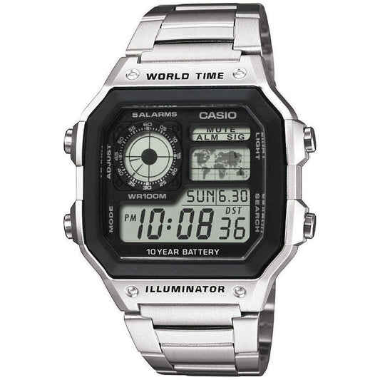 CASIO ILLUMINATOR WORLDTIME WATCHES CASIO Light Gray