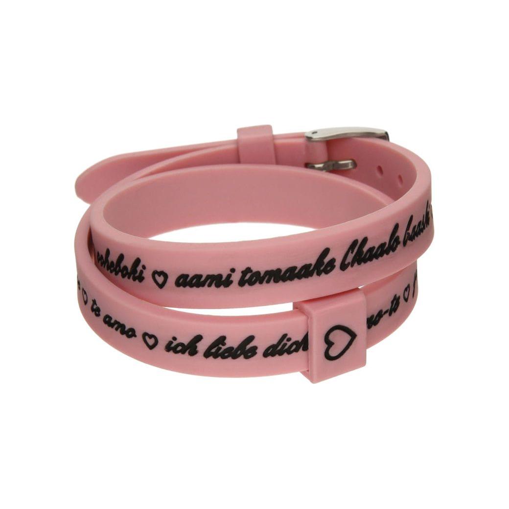 Il MEZZOMETRO Mod. I LOVE YOU SILVER - Bracciale in silicone/silicone bracelet