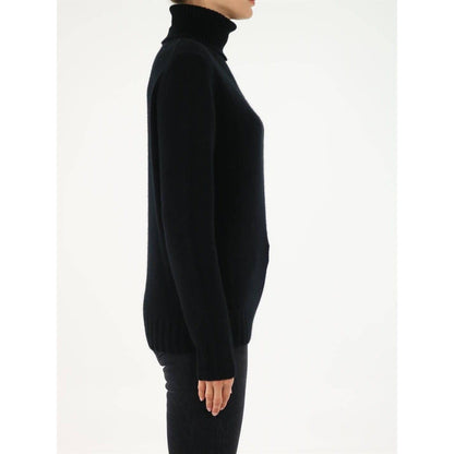 Allude Black Roll-Neck Cashmere Sweater WOMAN KNITWEAR