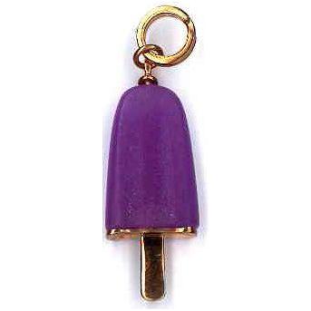 AMBROSINI JEWELS - PENDENTE ARGENTO 925° ghiacciolo finitura rosé pietra viola medio (29.5x13 mm) PENDANT